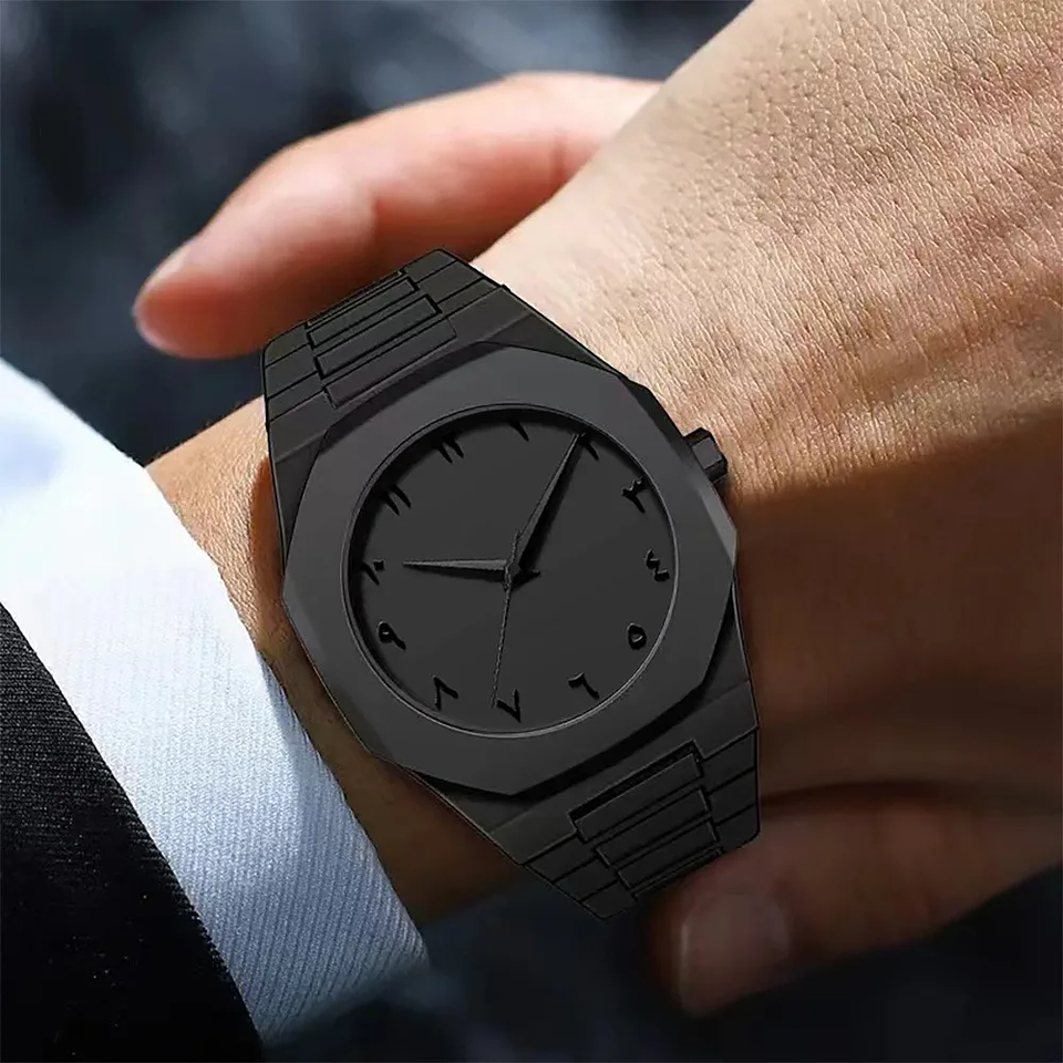 New Fashionable Men's Watch Simple Black
 4