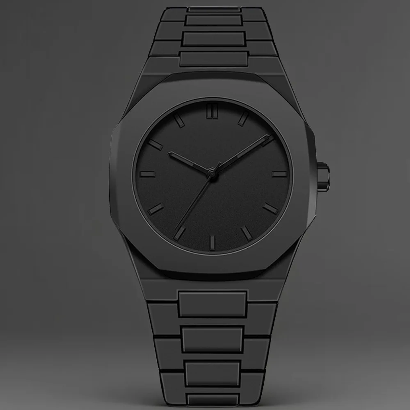 New Fashionable Men's Watch Simple Black
 7