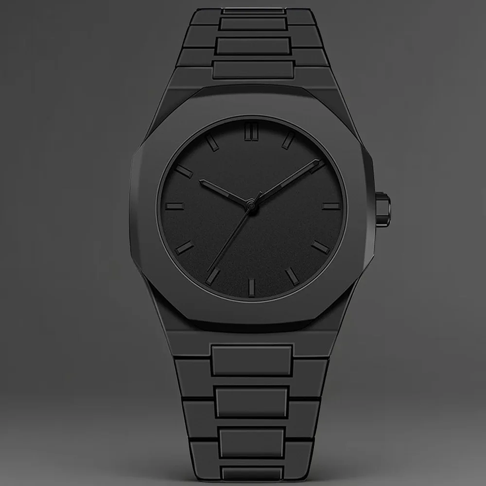 New Fashionable Men's Watch Simple Black
 7