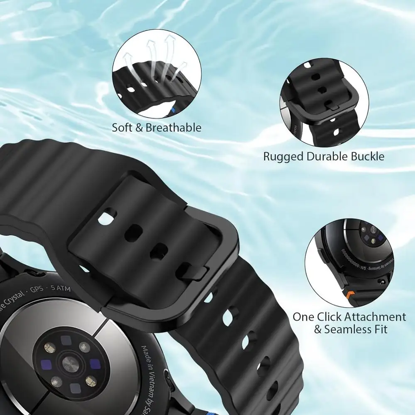 Original Silicone band for Samsung Galaxy Watch 
 3