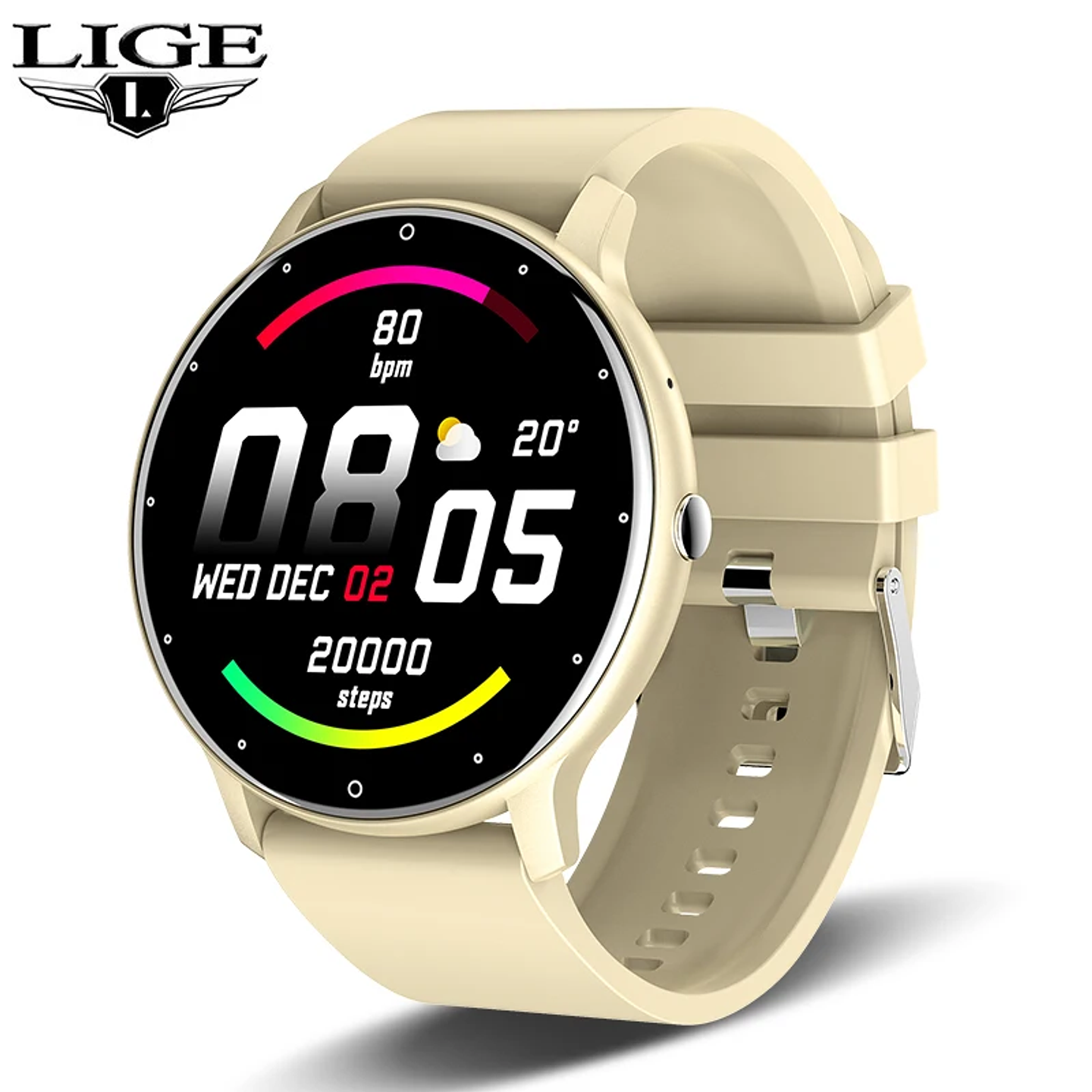 LIGE Smart Watch Women Men Full Touch Screen Bluetooth Call Smartwatch 
 8