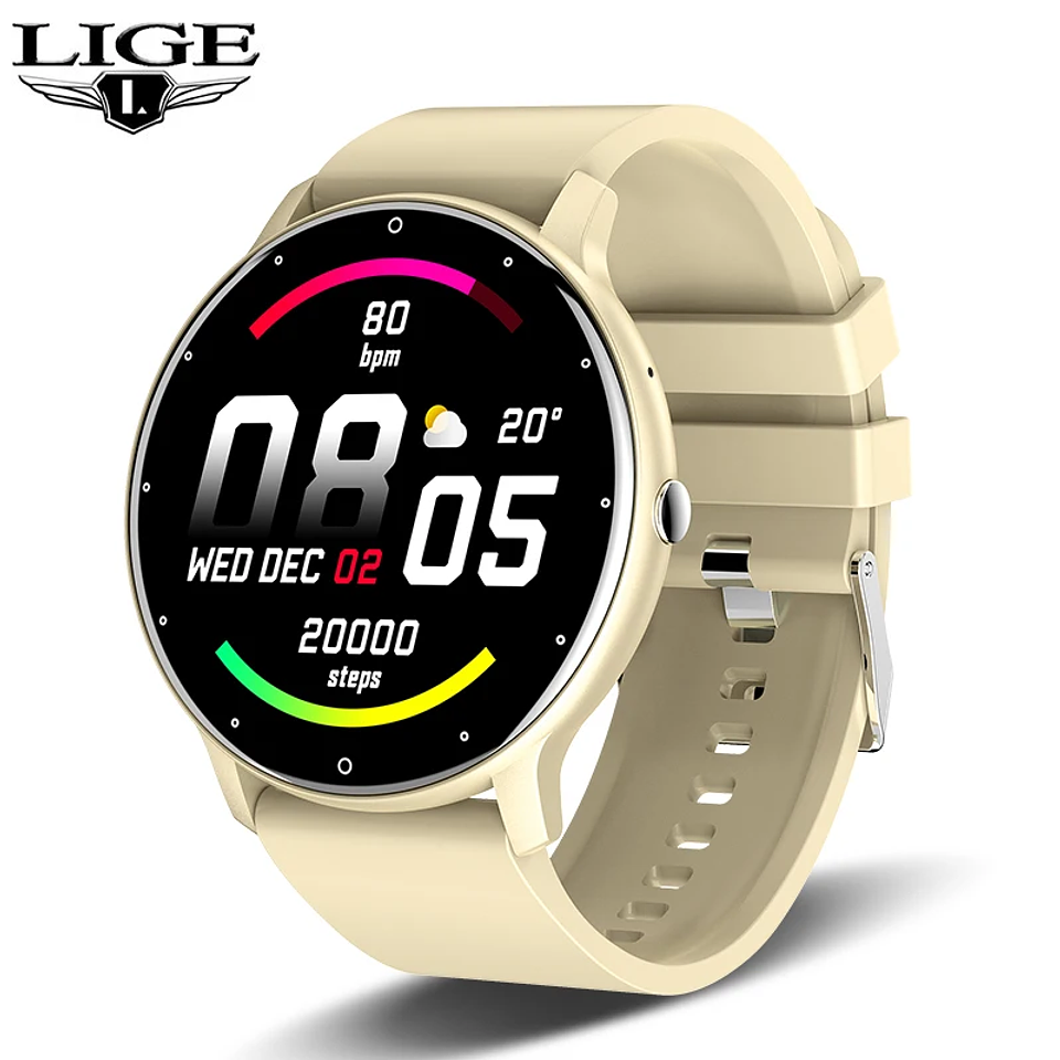 LIGE Smart Watch Women Men Full Touch Screen Bluetooth Call Smartwatch 
 8