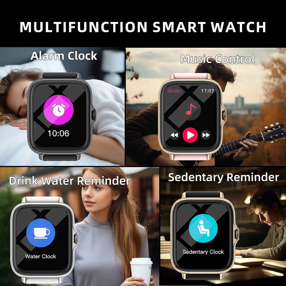 1.83'' Waterproof Smart Watch with Message Answer Call Sleep Monitoring Sports 
 5