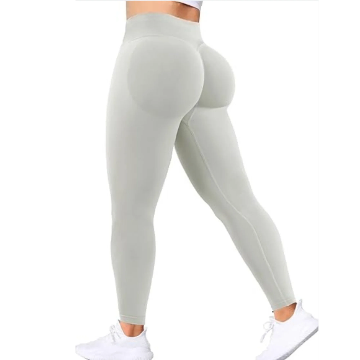 Seamless Women Solid Waist Yoga Pants Three-section Waist Sexy 
 7