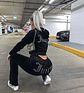Women's Y2K Jogging Two-Piece Hooded Set Fall Winter Jogger  - Miniatura 12