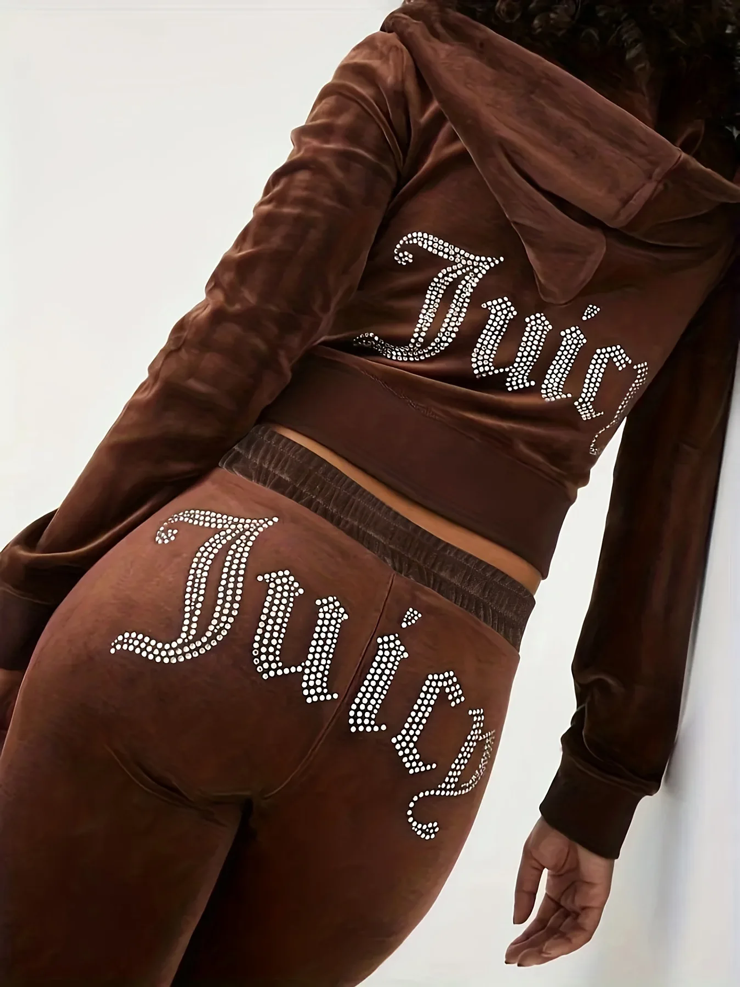 Women's Y2K Jogging Two-Piece Hooded Set Fall Winter Jogger  18