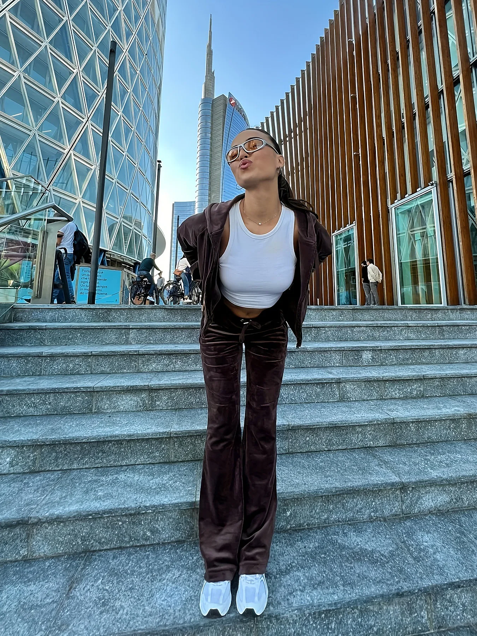 Women's Y2K Jogging Two-Piece Hooded Set Fall Winter Jogger  19