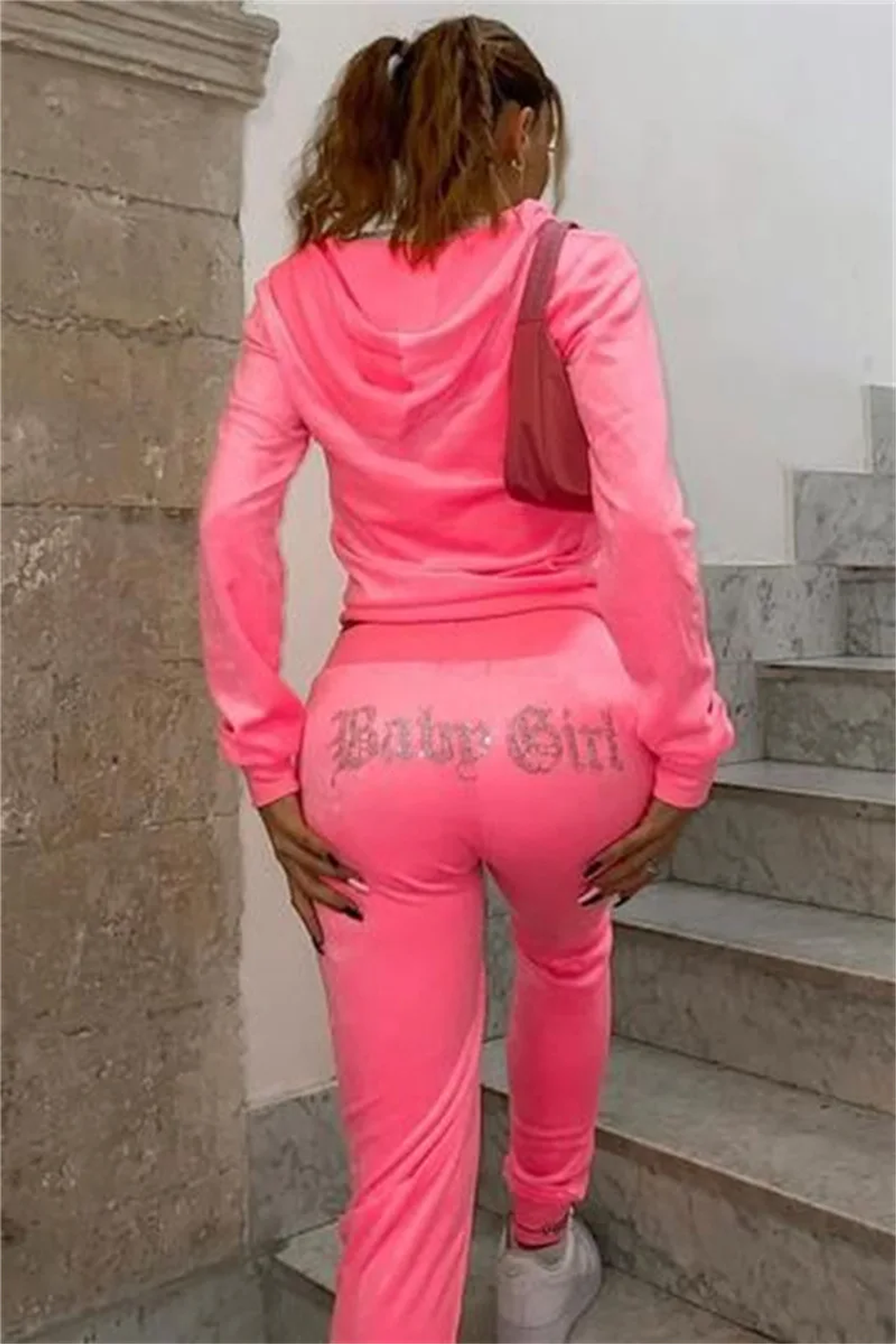 Women's Y2K Jogging Two-Piece Hooded Set Fall Winter Jogger  27