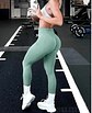 Summer Women Three Waist Gym Yoga Pants High Waist Peach Buttocks Solid Color  - Miniatura 4