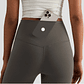Solid Color Back Waist Pocket High Waist Yoga Legging Women  - Miniatura 1