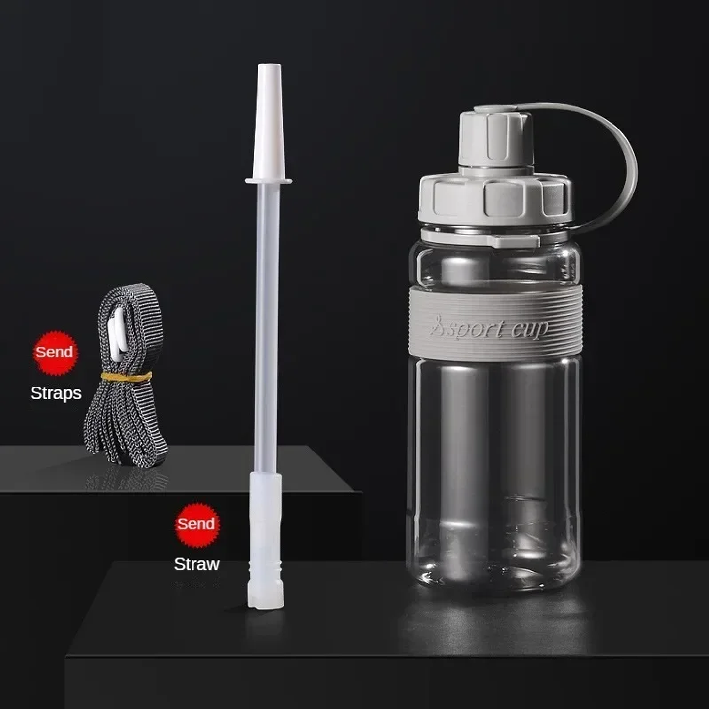 2 Liter Big Water Bottle with Straw  6