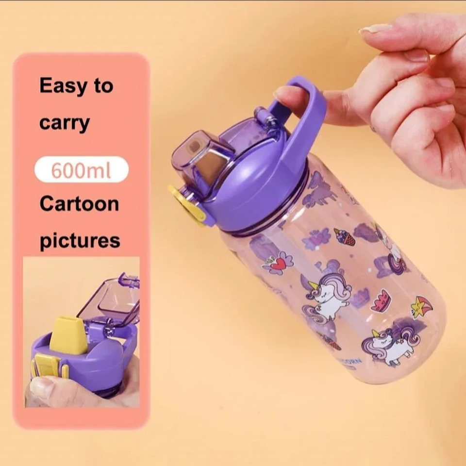 600ml  Water Bottle Portable 4