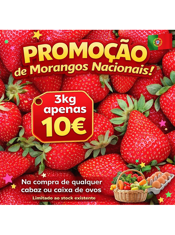 3Kg morangos nacionais