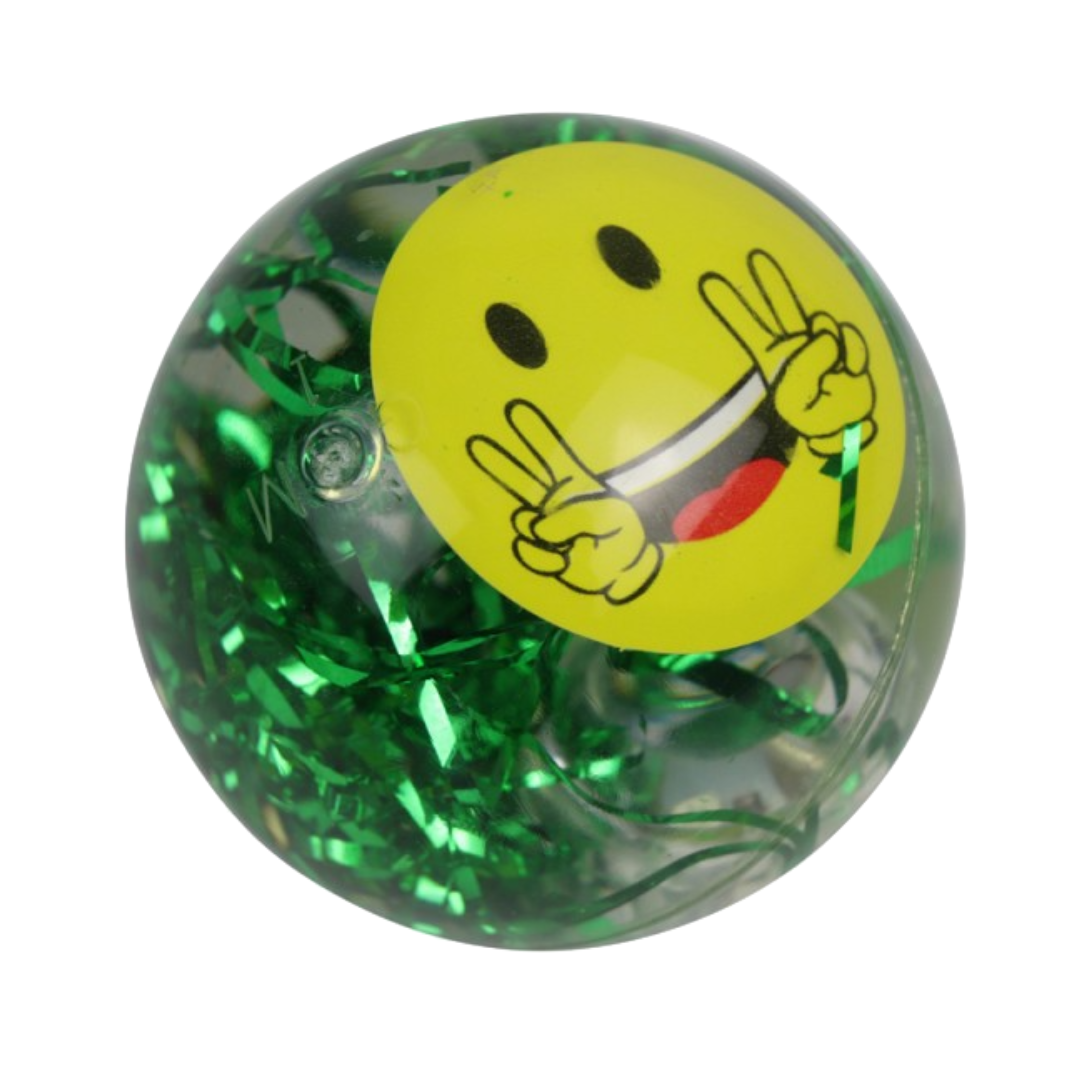 Pelota saltarina luminosa emoji (pack de 6) | OralPop