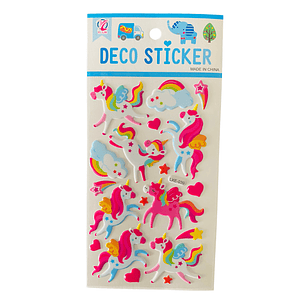 Lámina stickers unicornios