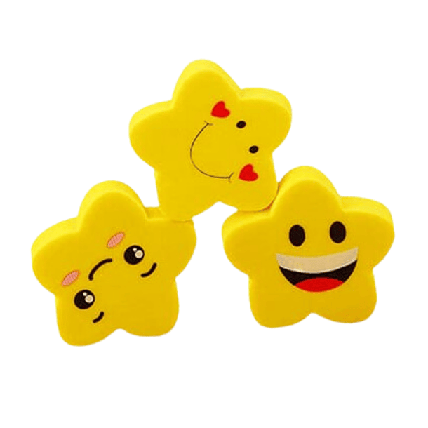 Gomas de borrar estrellas emoji (18 unidades)