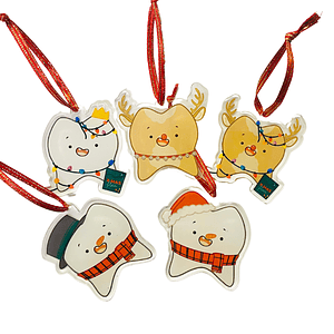 Pack 5 ornamentos navideños