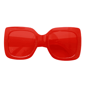 Lentes cuadrados rojos