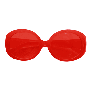 Lentes ovoides rojos