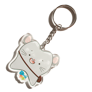 Llavero rartoncito gris