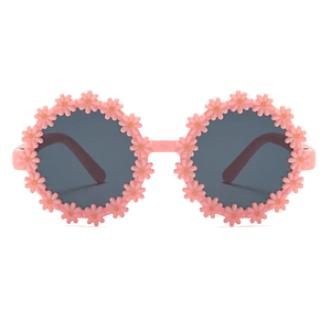 Lentes redondos margaritas rosadas