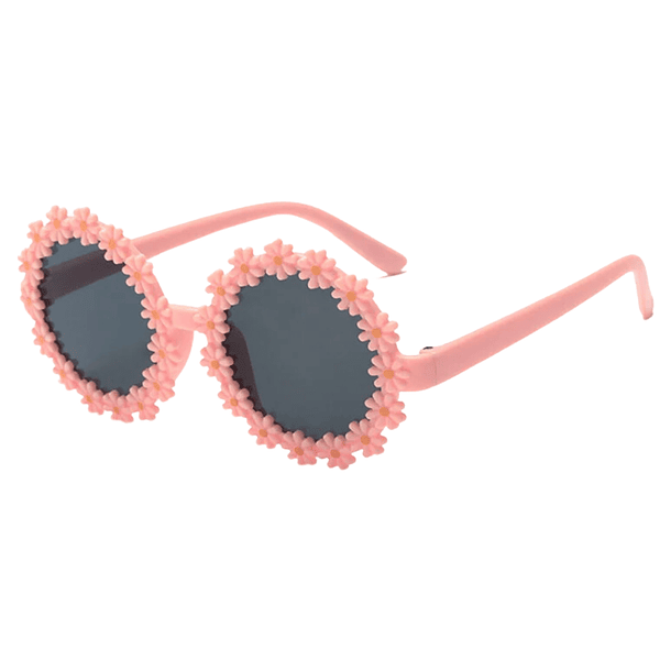 Lentes redondos margaritas rosadas 2