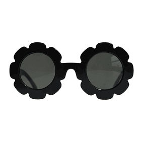 Lentes flor negros