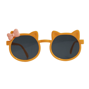 Lentes gatito mostaza