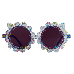 Lentes gatito flor multicolor