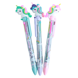 Lápiz 4 colores unicornio (3 unidades)