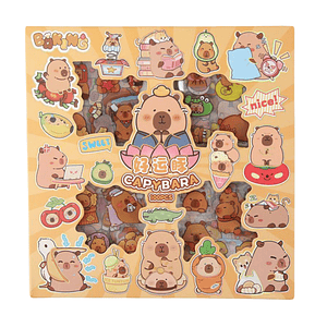 Pack 100 stickers Capybara