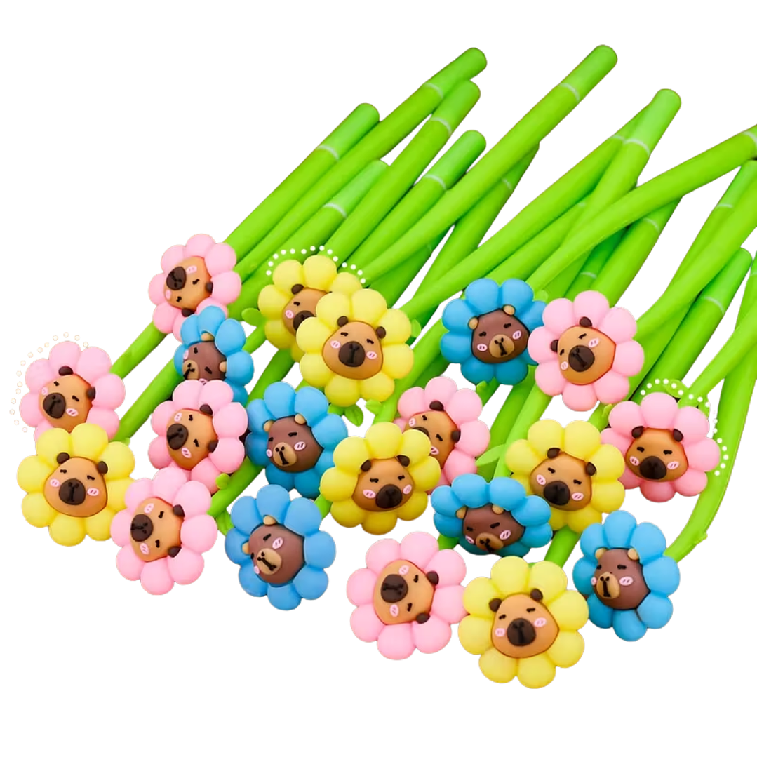 Lápices flor capibara (3 unidades) 1