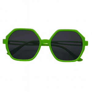 Lentes hexagonales verdes