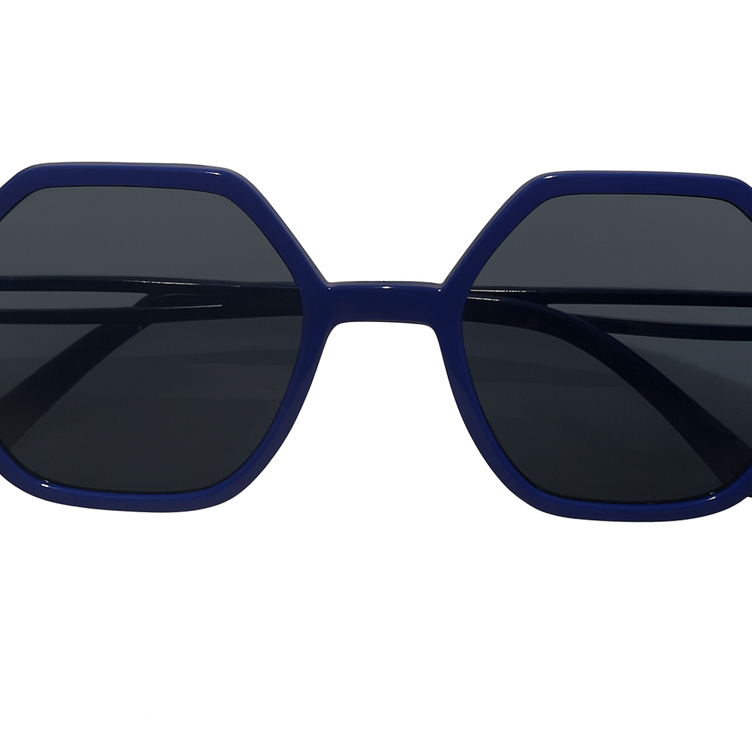 Lentes hexagonales azules 1