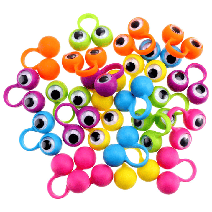 Anillos ojitos locos (10 unidades) 2