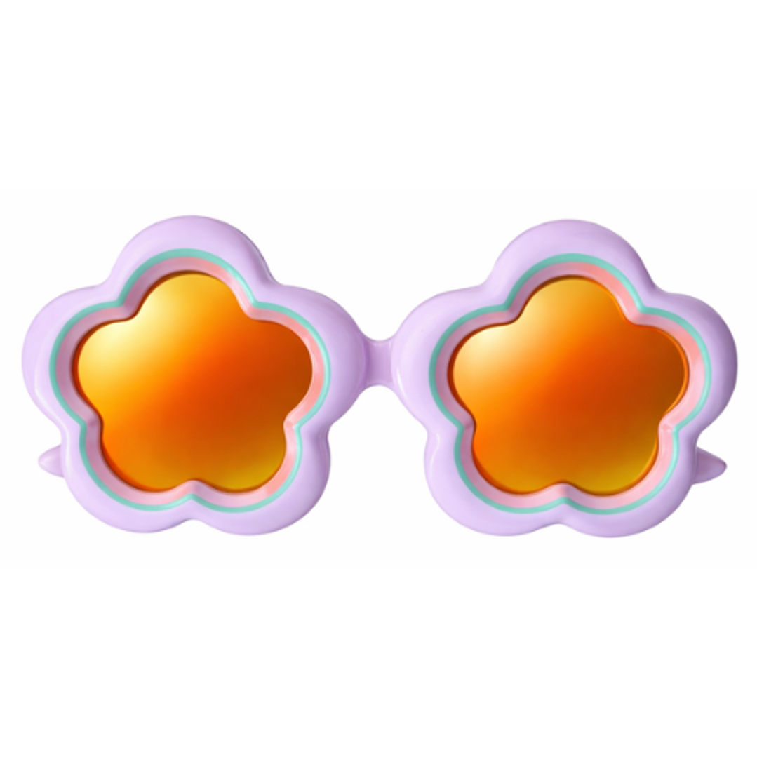 Lentes flor morados espejados 1