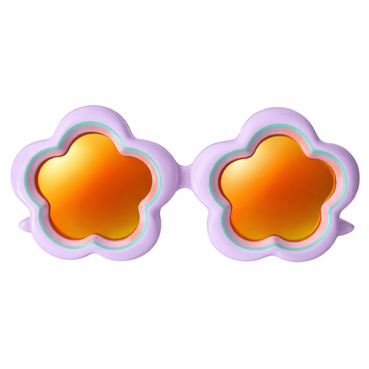 Lentes flor morados espejados 1