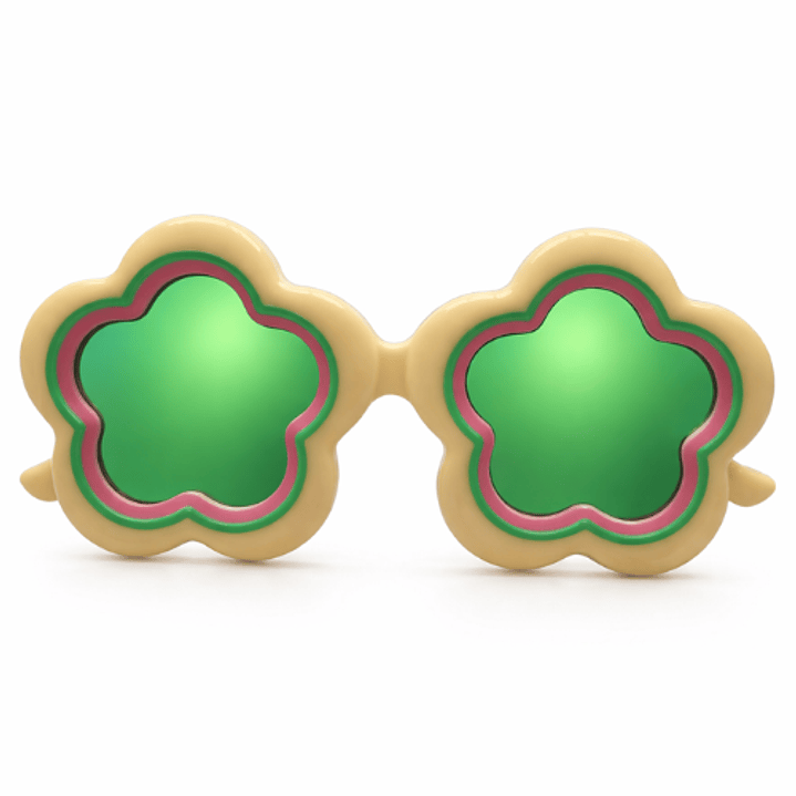 lentes flor verdes espejados 1