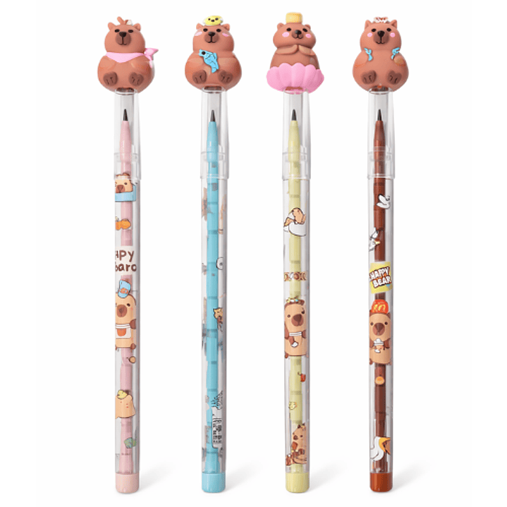 Lápiz mina intercambiable capibara (4 unidades) 1