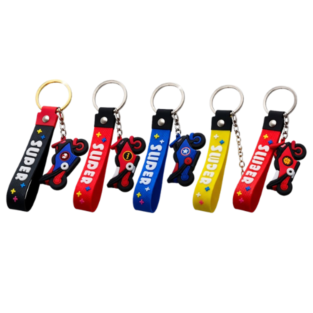 llaveros motos marvel (4 unidades) 2