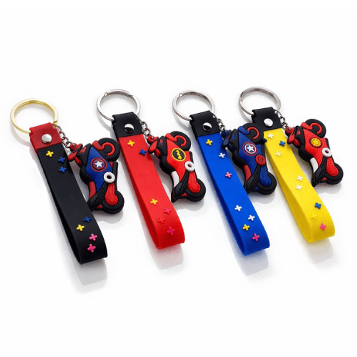 llaveros motos marvel (4 unidades) 1