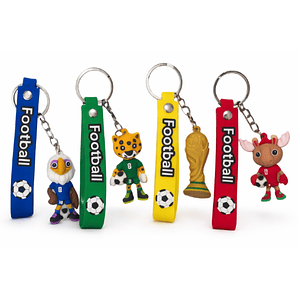 Llaveros mascotas mundial (4 unidades)