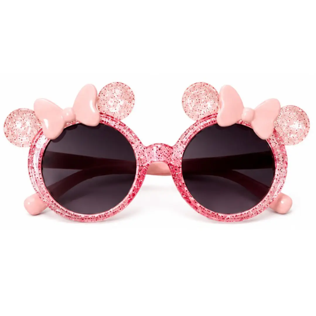 Lentes Orejitas Glitter Rosadas 1