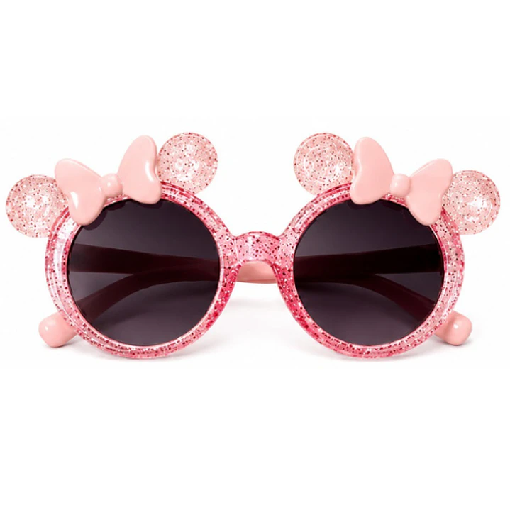 Lentes Orejitas Glitter Rosadas 1