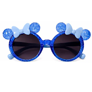 Lentes Orejitas Glitter Azul