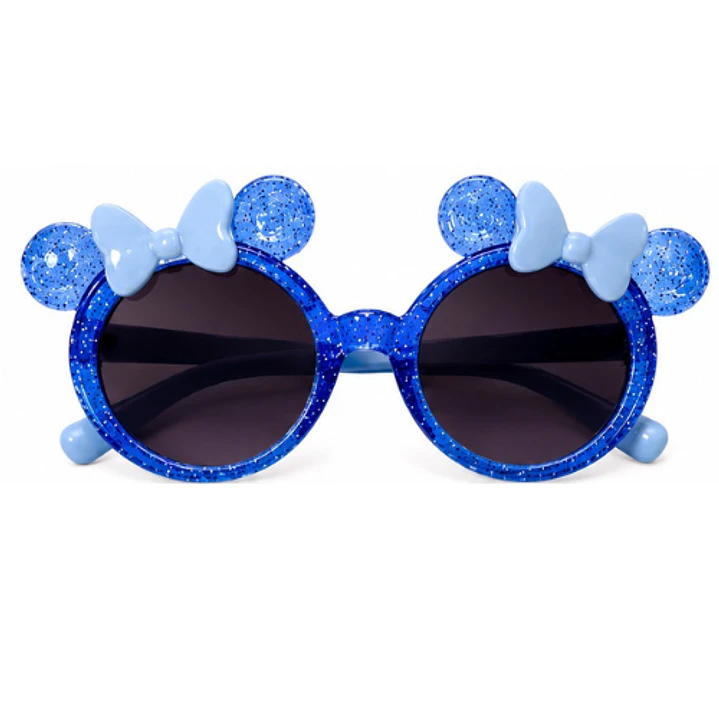 Lentes Orejitas Glitter Azul 1