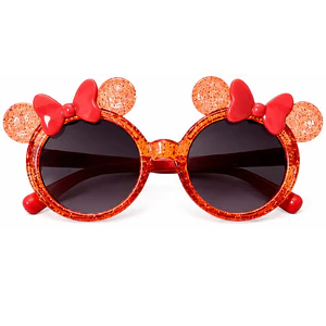 Lentes Orejitas Glitter Rojos