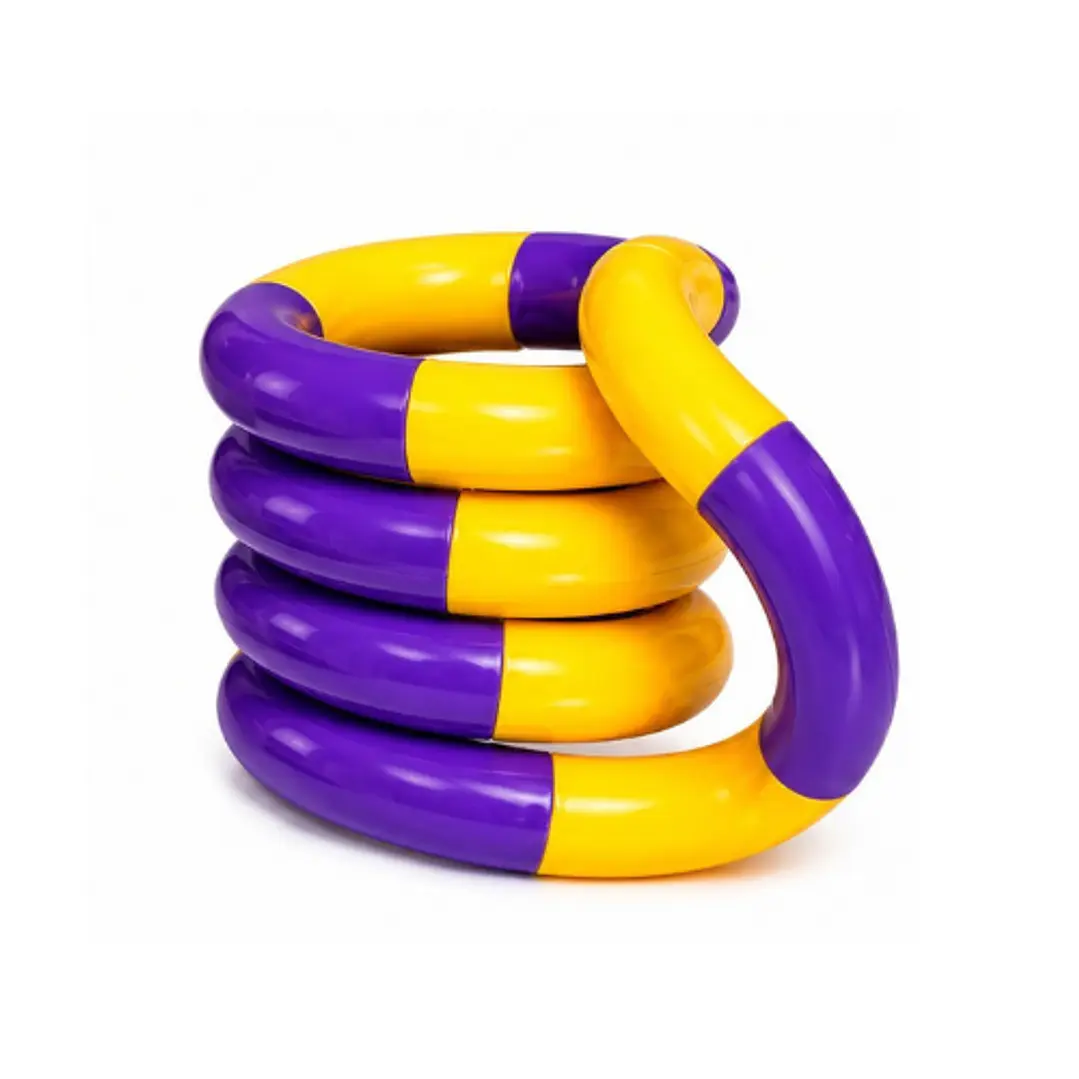 Tangle fidget toy (morado-amarillo) 1