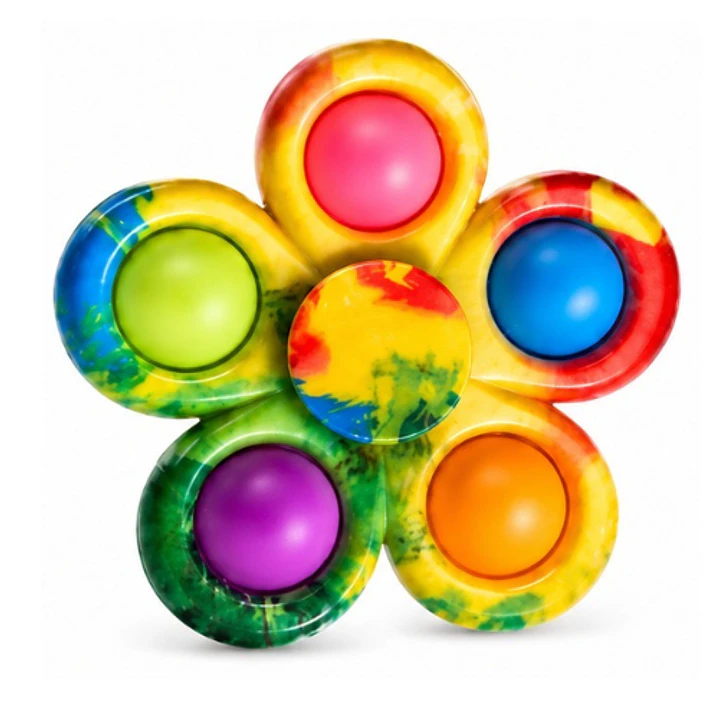 Spinner pop it tie dye amarillo 1