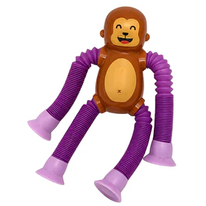 Monito sensorial tubitos morado